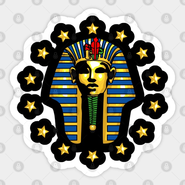 Pharaoh Colored Sticker by weckywerks